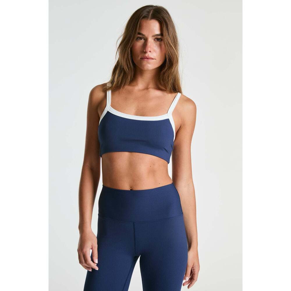 Year of Ours Ribbed Bralette 2.0 Size XSNavy / White / XS